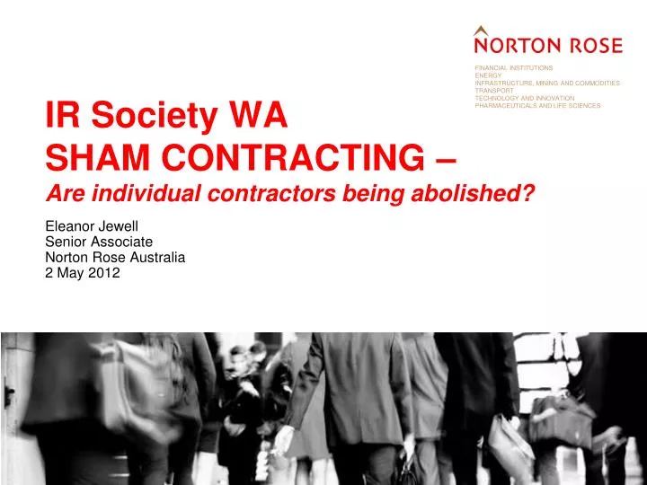 ir society wa sham contracting are individual contractors being abolished