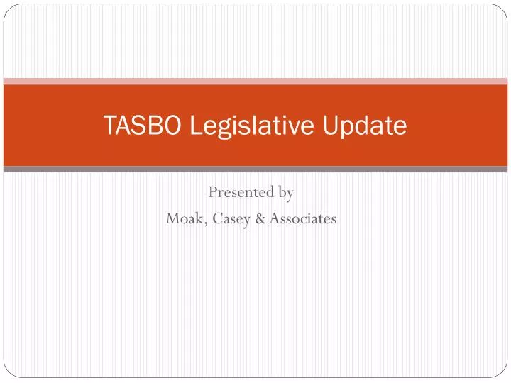 tasbo legislative update