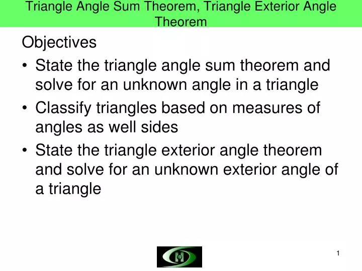 triangle angle sum theorem triangle exterior angle theorem