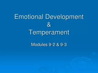 emotional development temperament