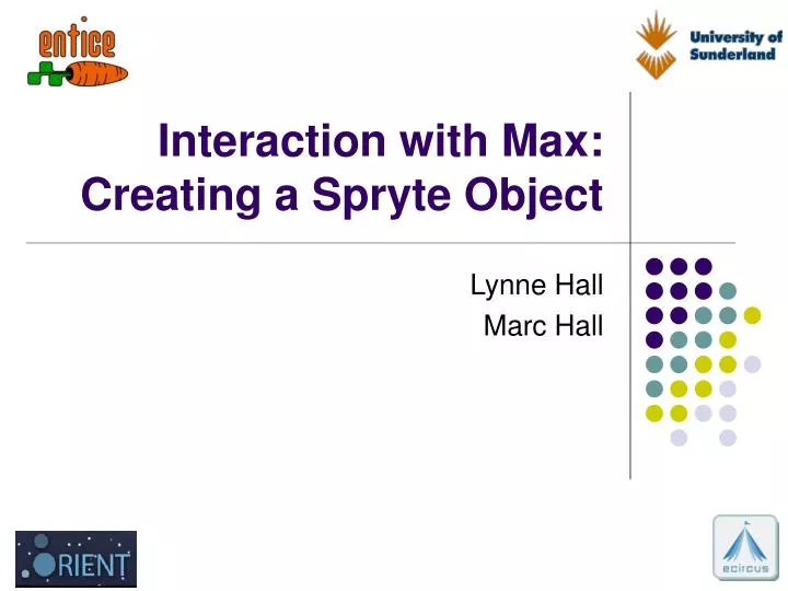 interaction with max creating a spryte object
