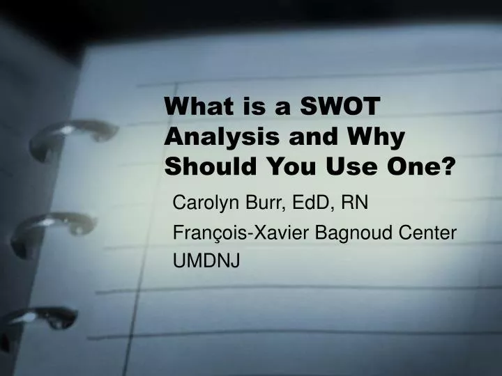 what is a swot analysis and why should you use one