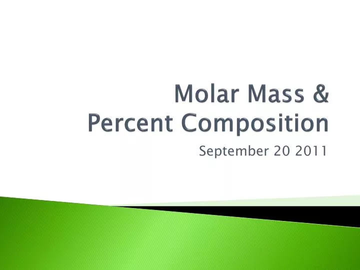 molar mass percent composition