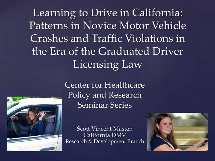 scott vincent masten california dmv research development branch