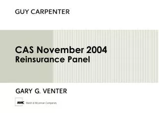 CAS November 2004 Reinsurance Panel