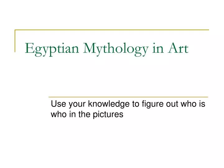 egyptian mythology in art