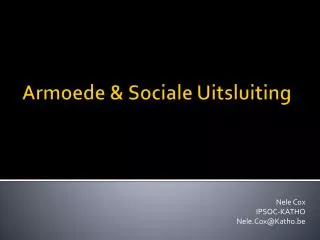 armoede sociale uitsluiting