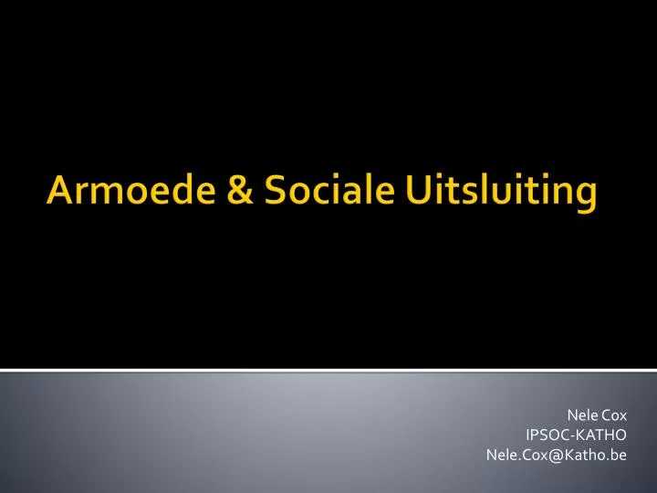 armoede sociale uitsluiting