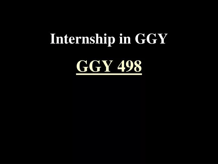 internship in ggy