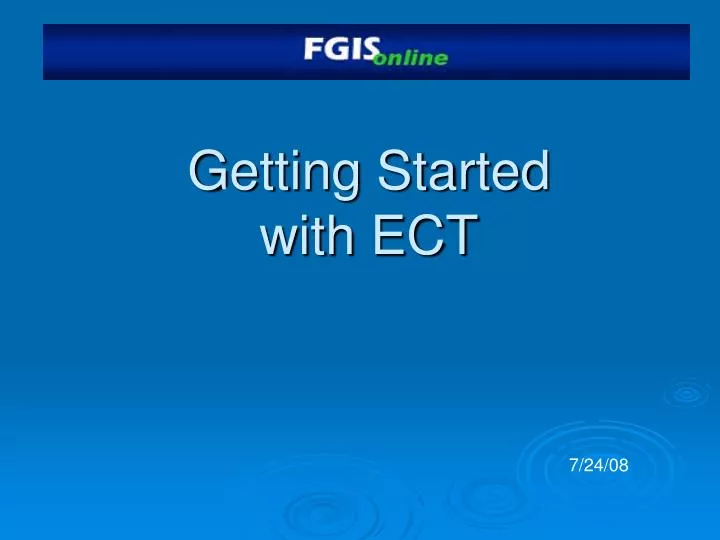 getting started with ect