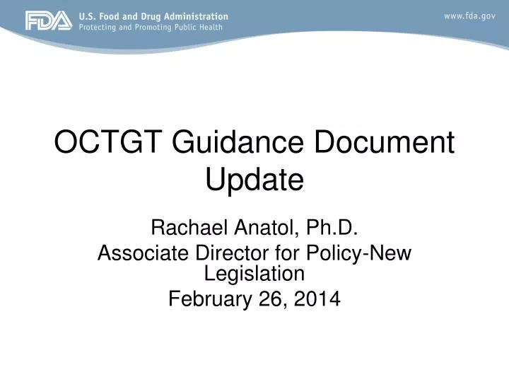 octgt guidance document update