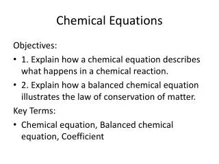 Chemical Equations