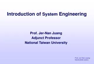 Introduction of System Engineering