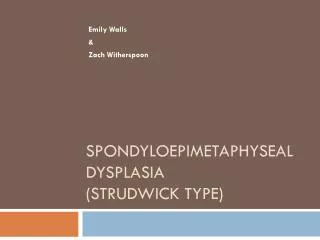 Spondyloepimetaphyseal Dysplasia ( Strudwick Type)