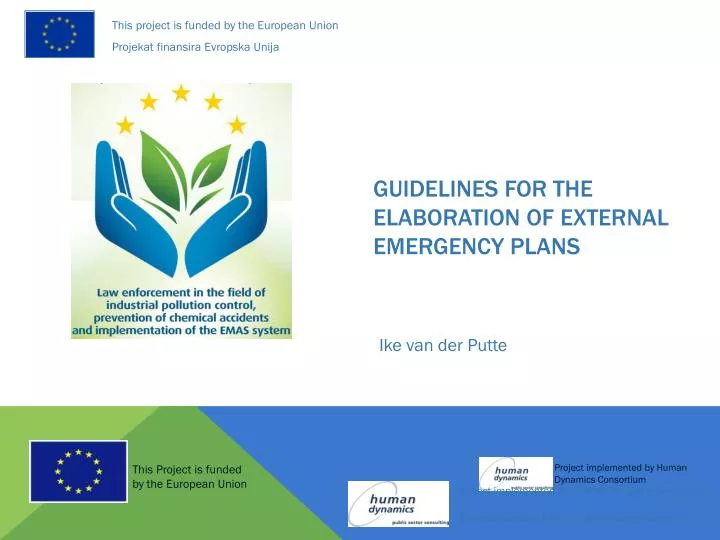 guidelines for the elaboration of external emergency plans