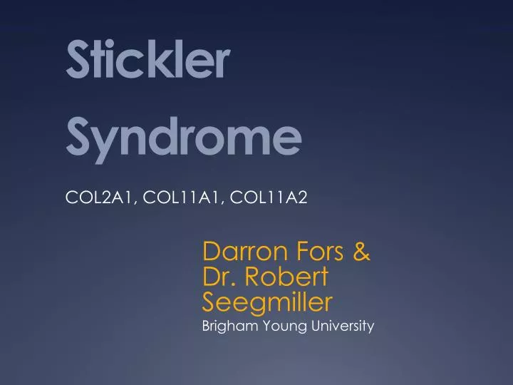 stickler syndrome