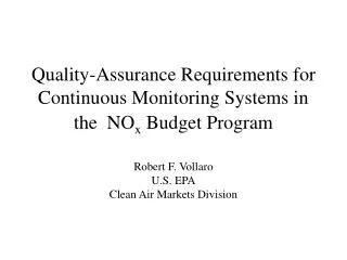 What Types of Continuous Monitoring Systems are Required by the NO x Budget Program ?