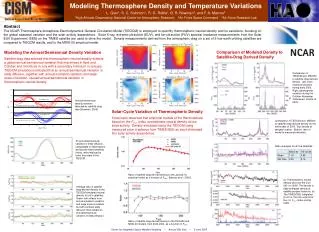Modeling Thermosphere Density and Temperature Variations