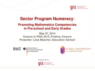Sector Program Numeracy : Promoting Mathematics Competencies in Pre-school and Early Grades