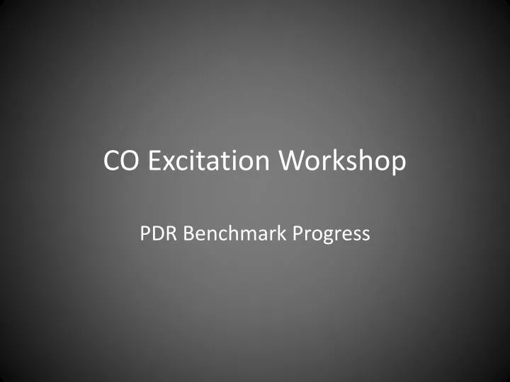 co excitation workshop
