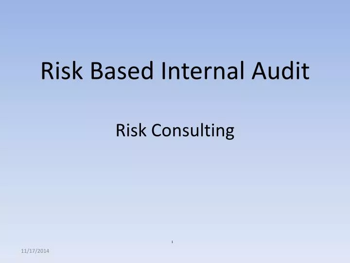 risk based internal audit risk consulting