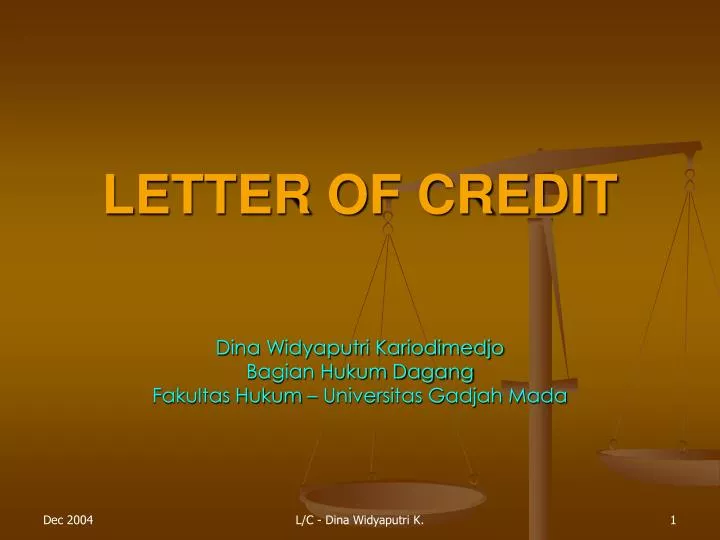 letter of credit