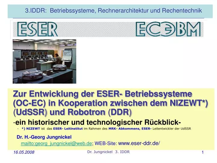 3 iddr betriebssysteme rechnerarchitektur und rechentechnik