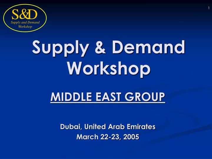 supply demand workshop