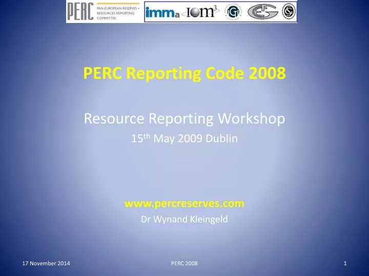 perc reporting code 2008