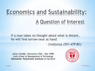 Economics and Sustainability: