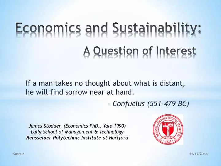 economics and sustainability