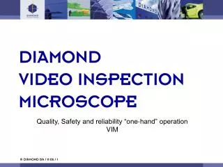 DIAMOND VIDEO INSPECTION MICROSCOPE