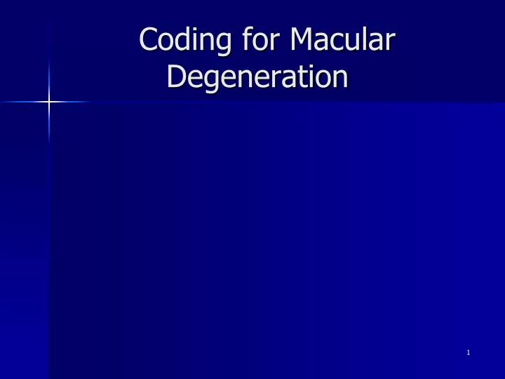 coding for macular degeneration