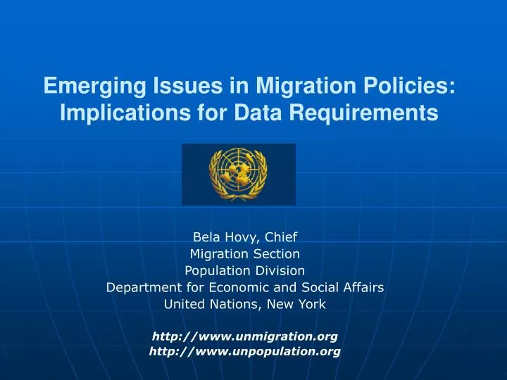 emerging issues in migration policies implications for data requirements