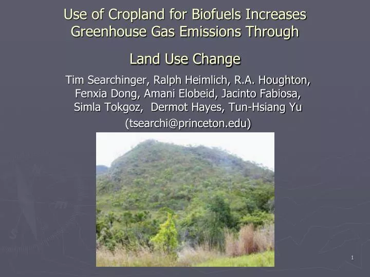 use of cropland for biofuels increases greenhouse gas emissions through land use change