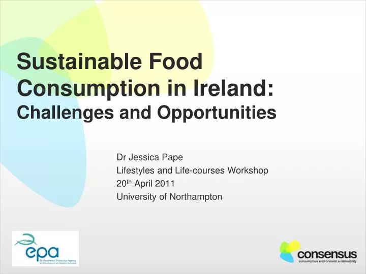 sustainable food consumption in ireland challenges and opportunities