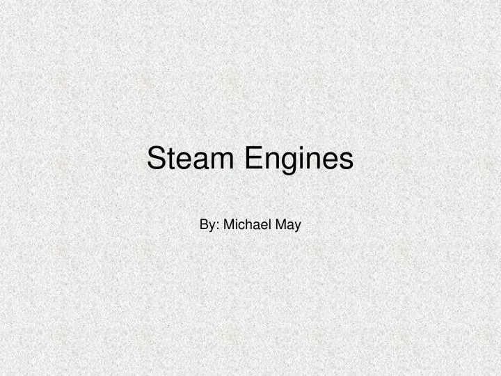 steam engines