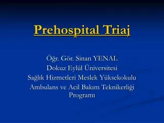 prehospital triaj