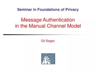 Seminar in Foundations of Privacy