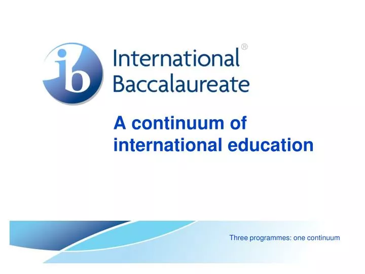 a continuum of international education
