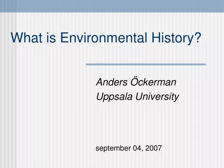 what is environmental history