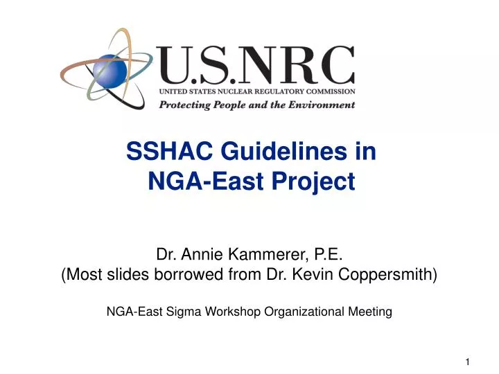 sshac guidelines in nga east project