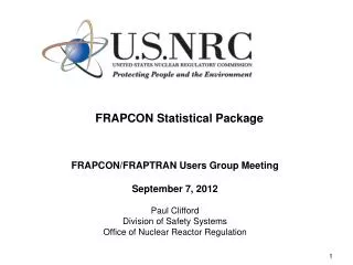 FRAPCON Statistical Package
