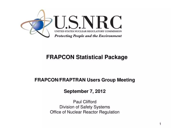 frapcon statistical package