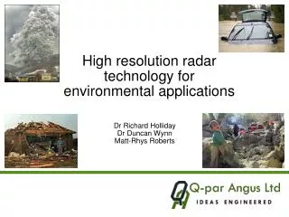 High resolution radar technology for environmental applications