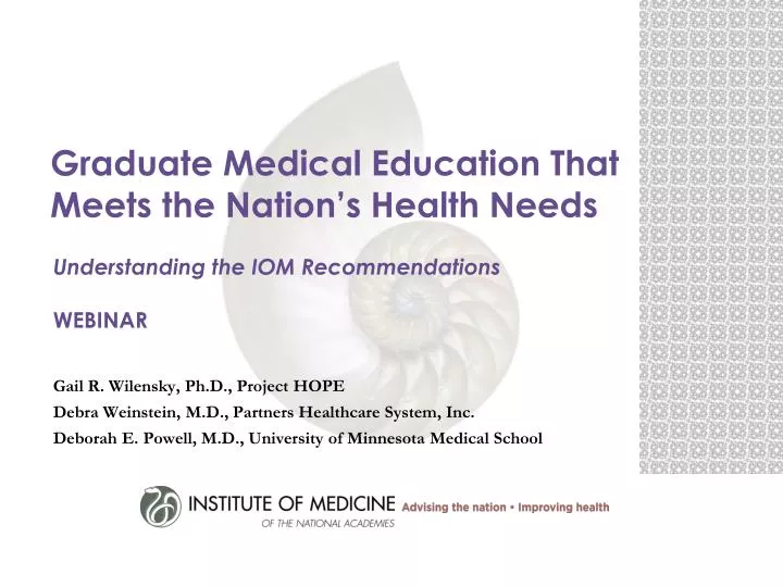graduate medical education that meets the nation s health needs