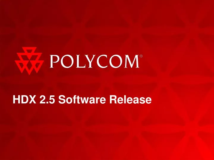 hdx 2 5 software release