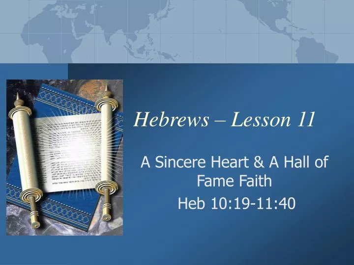 hebrews lesson 11