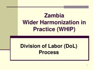 Zambia Wider Harmonization in Practice (WHIP)