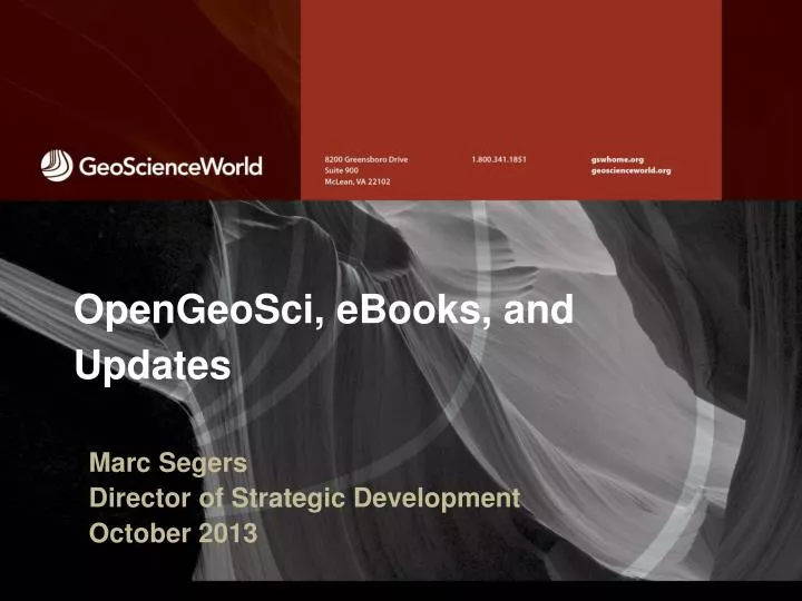 opengeosci ebooks and updates